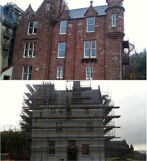 Skelmorlie-Castle-External-Window-&--Rain-Water-Goods-Redecoration Skelmorlie-Castle-External-Window-&--Rain-Water-Goods-Redecoration